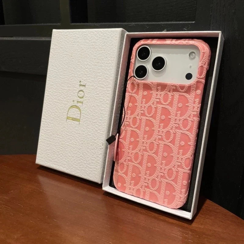 Full Orange Dior Oblique Case - iPhone 12-18 Pro & Pro Max
