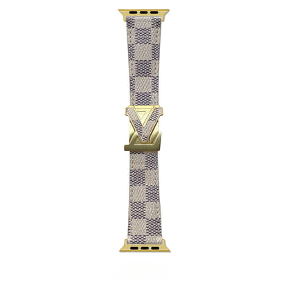 LEATHER CANVAS LUXURY APPLE WATCH STRAP Roxy New 2