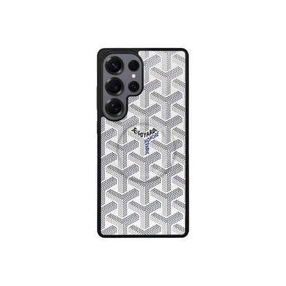 Premium White GYD-Style Pattern with Magsafe Option for Samsung S22-S26 Series